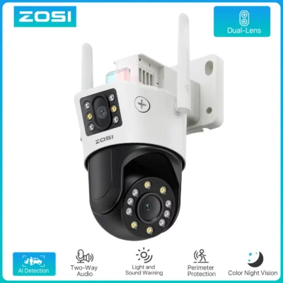 Security Camera Outdoor with Wide Angle Hybrid Zoom